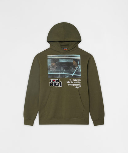 Reason Clothing Discount | How High Study High Graphic Hoodie - Olive Green
