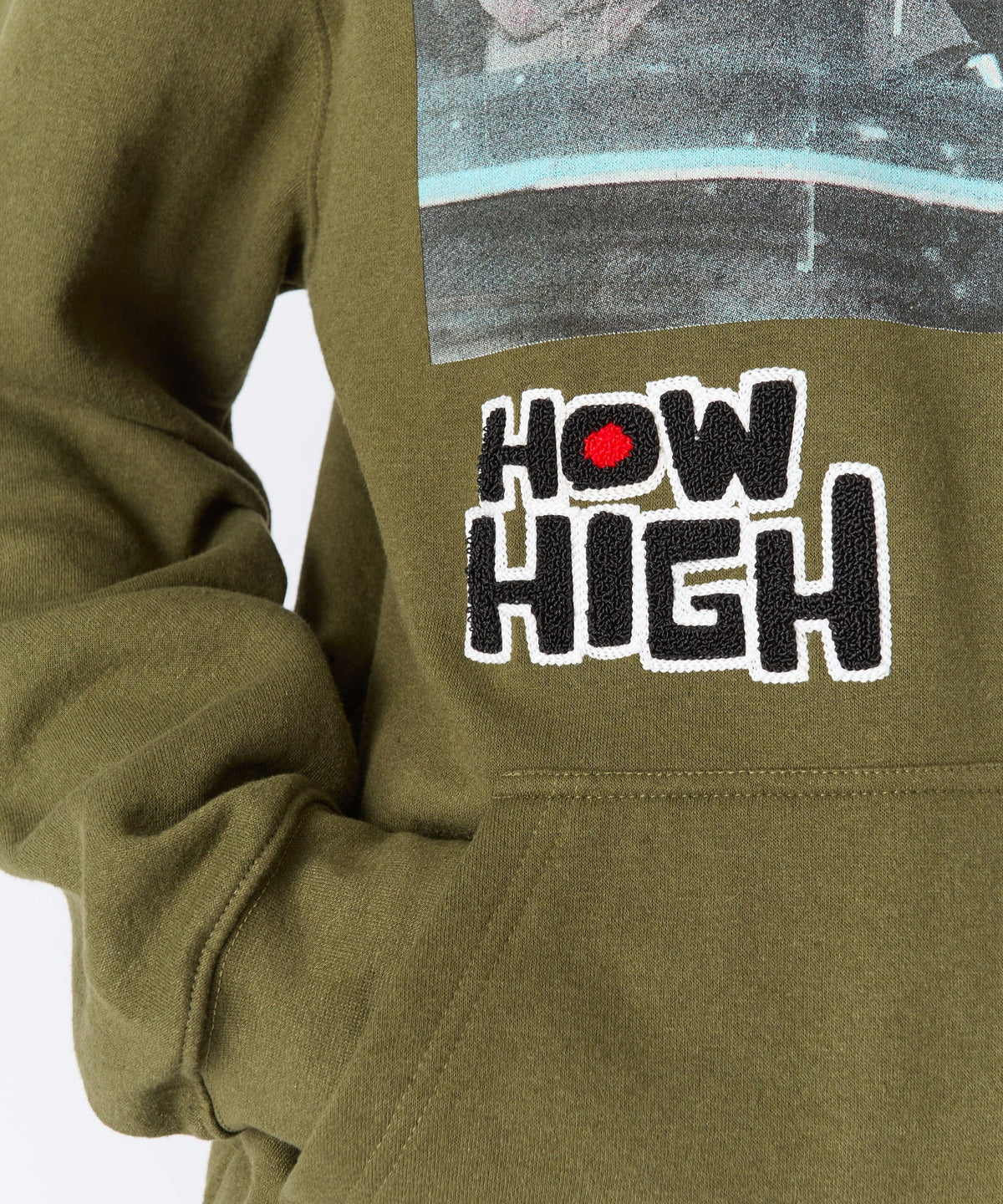 Reason Clothing Discount | How High Study High Graphic Hoodie - Olive Green