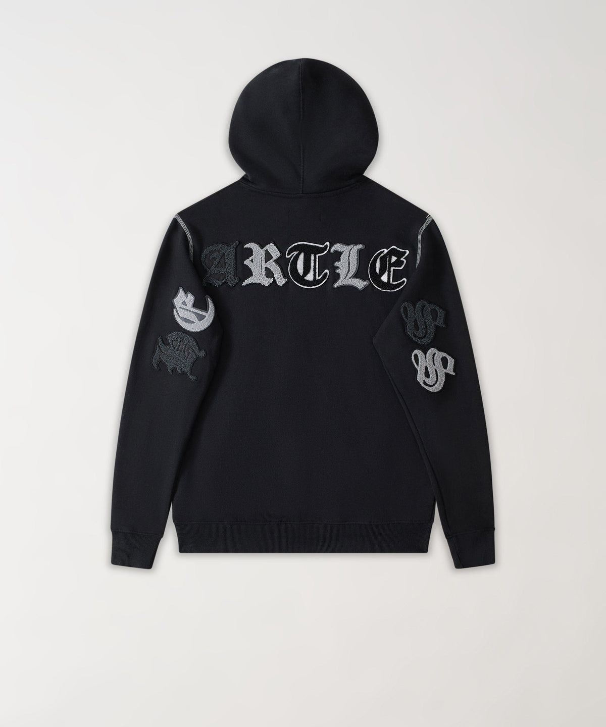 Reason Clothing Latest | Heartless Chenille Patch Graphic Hoodie - Black