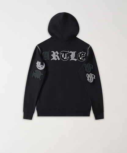 Reason Clothing Latest | Heartless Chenille Patch Graphic Hoodie - Black