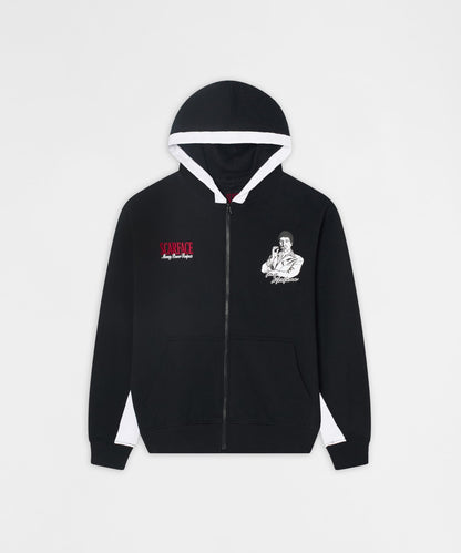 Reason Clothing Smart Buy | Scarface Tony Montana Zip Hoodie - Black