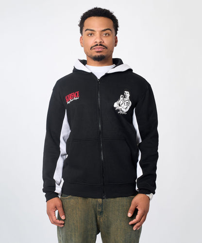 Reason Clothing Smart Buy | Scarface Tony Montana Zip Hoodie - Black