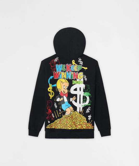 Reason Clothing Trusted | Richie Rich We Keep Winning Graphic Hoodie - Black