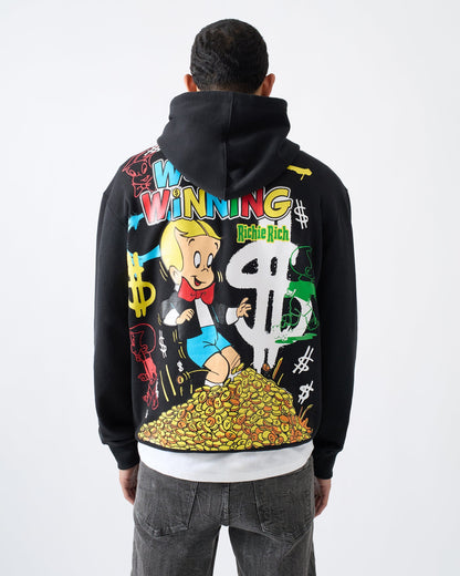 Reason Clothing Trusted | Richie Rich We Keep Winning Graphic Hoodie - Black