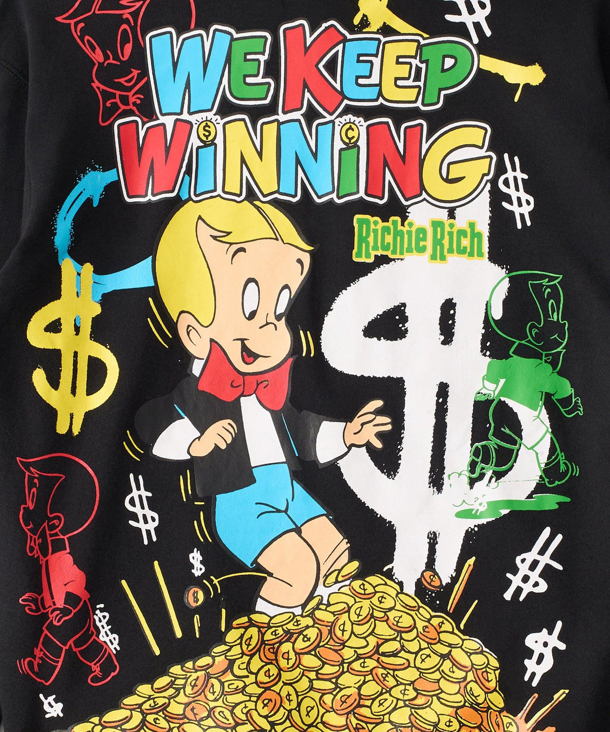 Reason Clothing Trusted | Richie Rich We Keep Winning Graphic Hoodie - Black