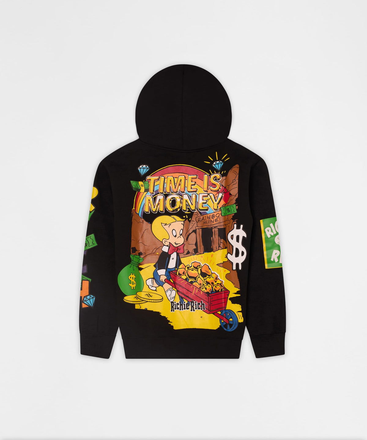 Reason Clothing Quality | Richie Rich Big Spender Graphic Hoodie - Black