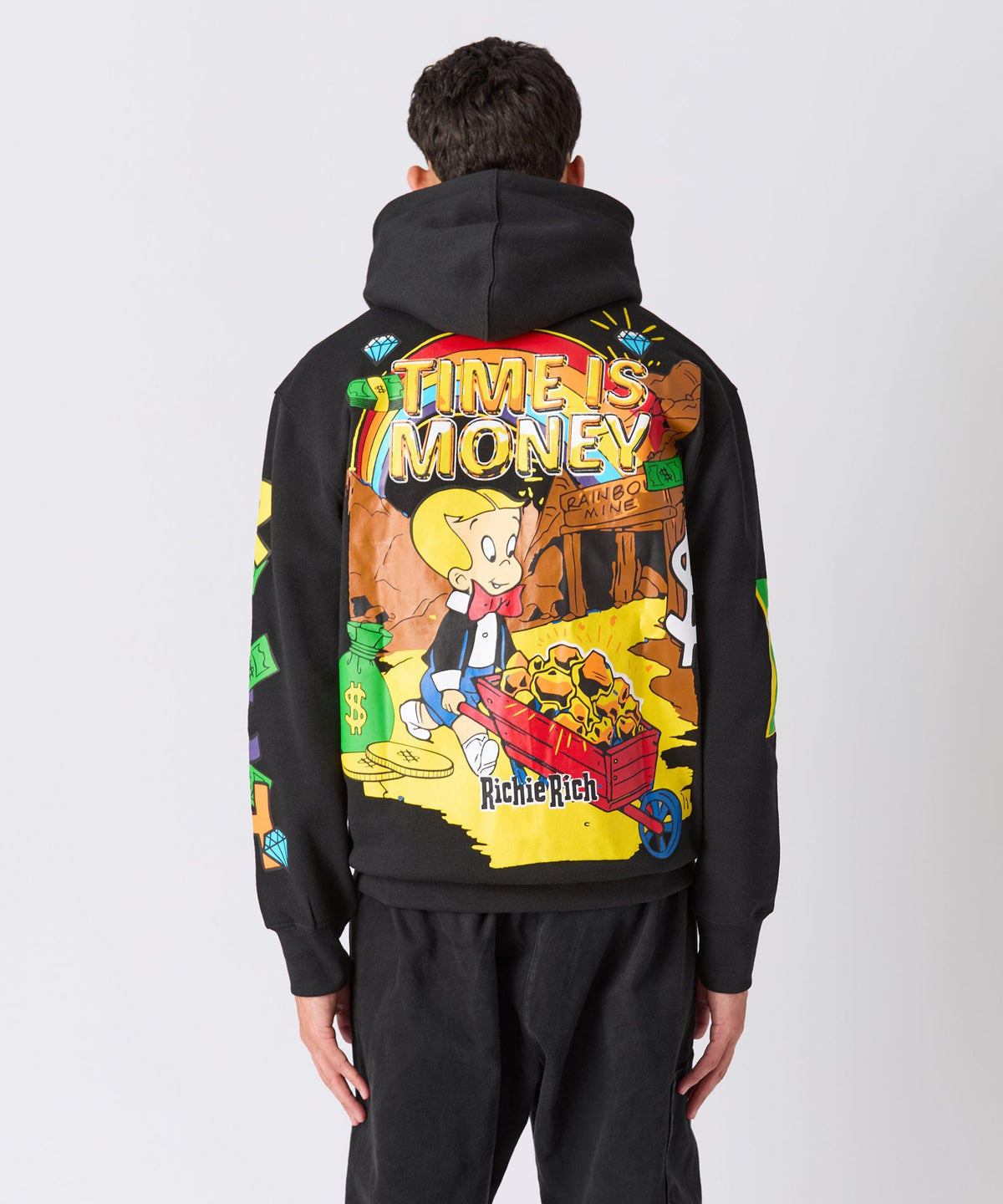 Reason Clothing Quality | Richie Rich Big Spender Graphic Hoodie - Black