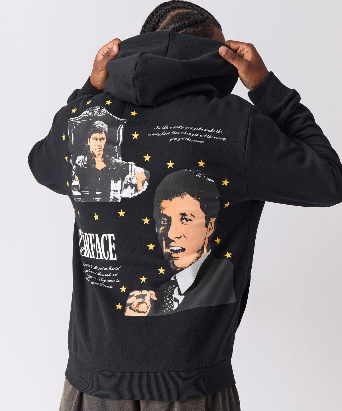 Reason Clothing Classic | Scarface Tony Montana Graphic Hoodie - Black