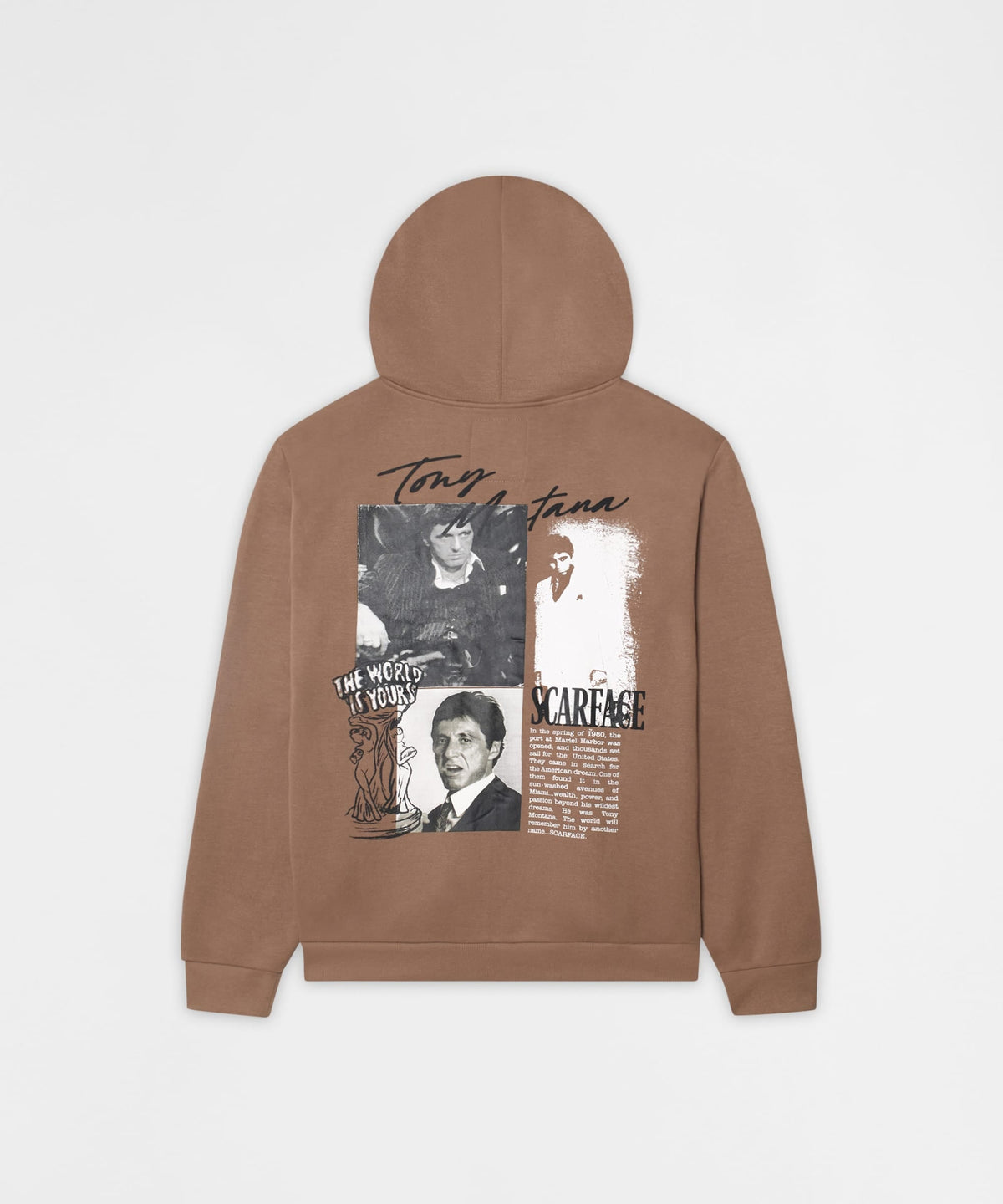 Reason Clothing Discount | Scarface Full Zip Hoodie - Brown
