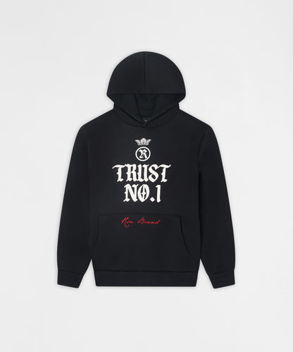 Reason Clothing Essential | Trust No. 1 Graphic Long Sleeve Hoodie - Black