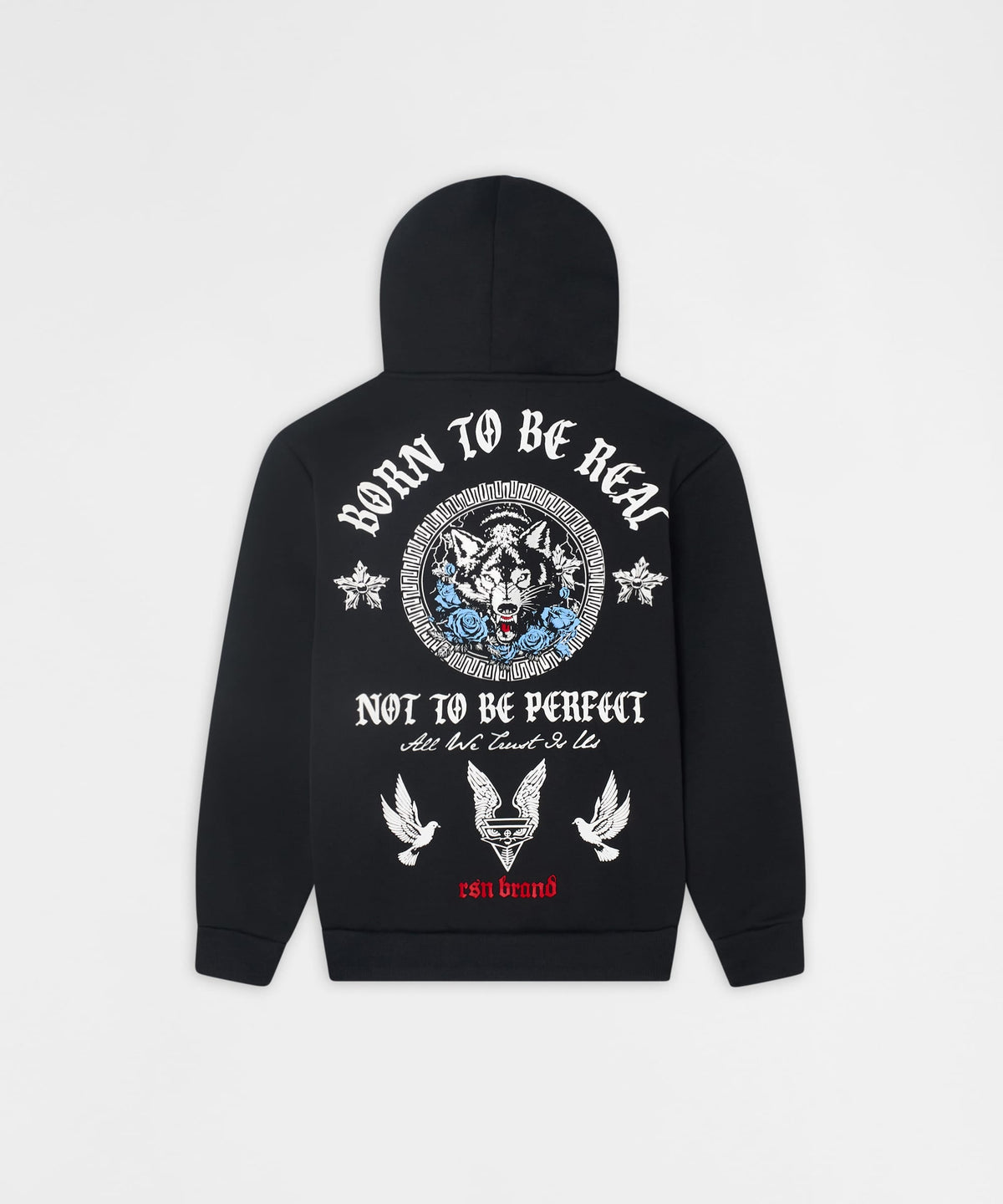 Reason Clothing Essential | Trust No. 1 Graphic Long Sleeve Hoodie - Black