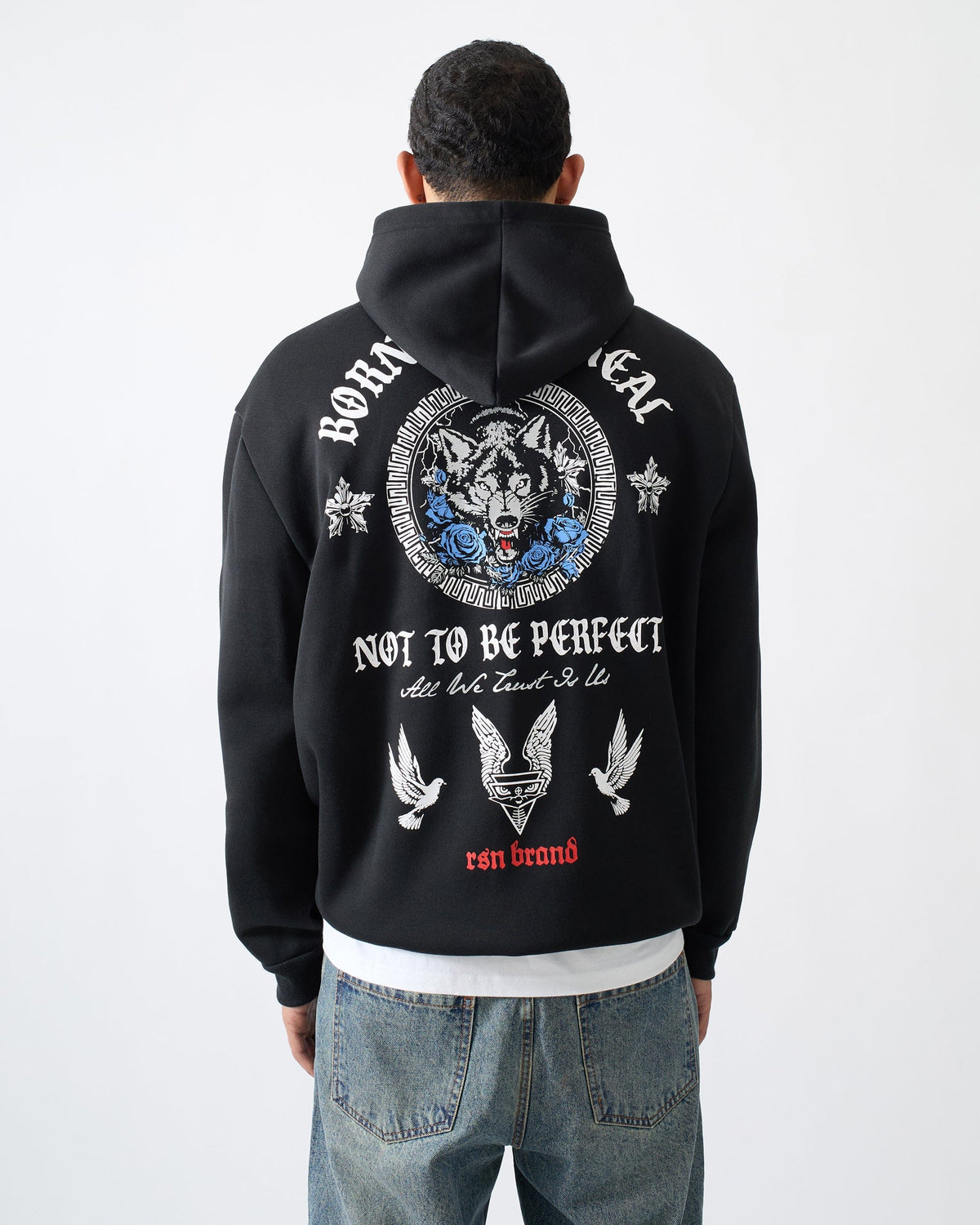 Reason Clothing Essential | Trust No. 1 Graphic Long Sleeve Hoodie - Black
