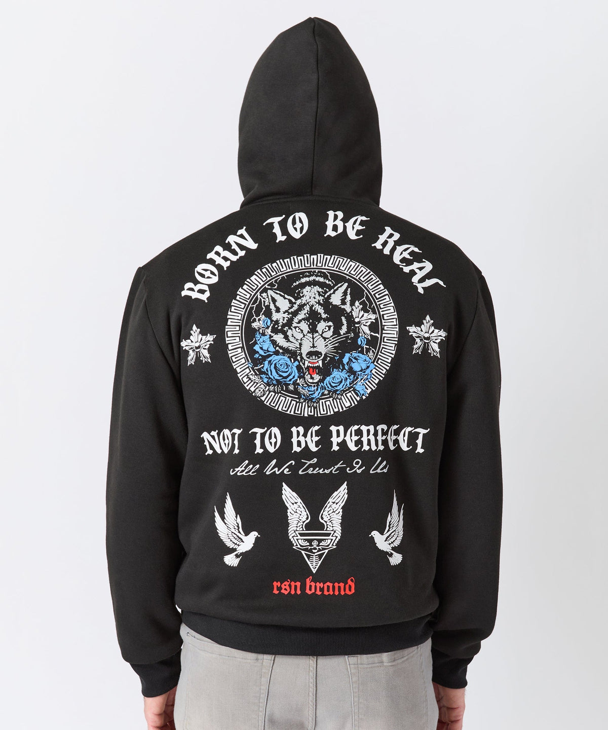 Reason Clothing Essential | Trust No. 1 Graphic Long Sleeve Hoodie - Black