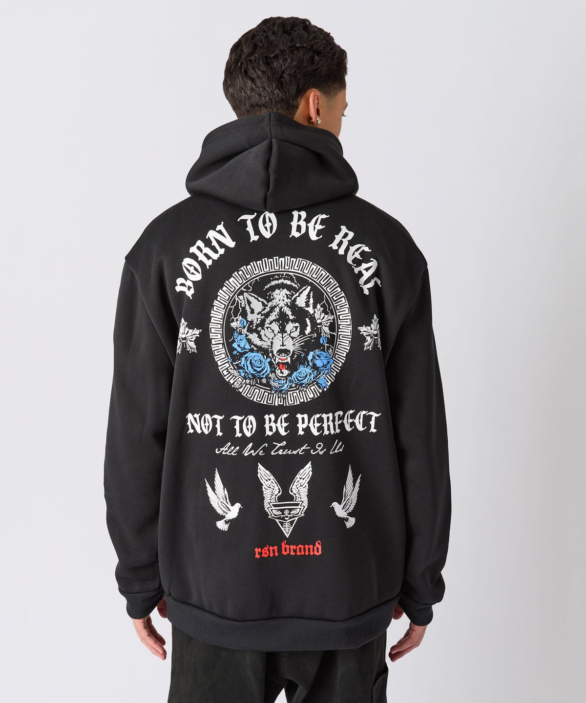 Reason Clothing Essential | Trust No. 1 Graphic Long Sleeve Hoodie - Black