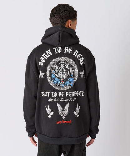 Reason Clothing Essential | Trust No. 1 Graphic Long Sleeve Hoodie - Black