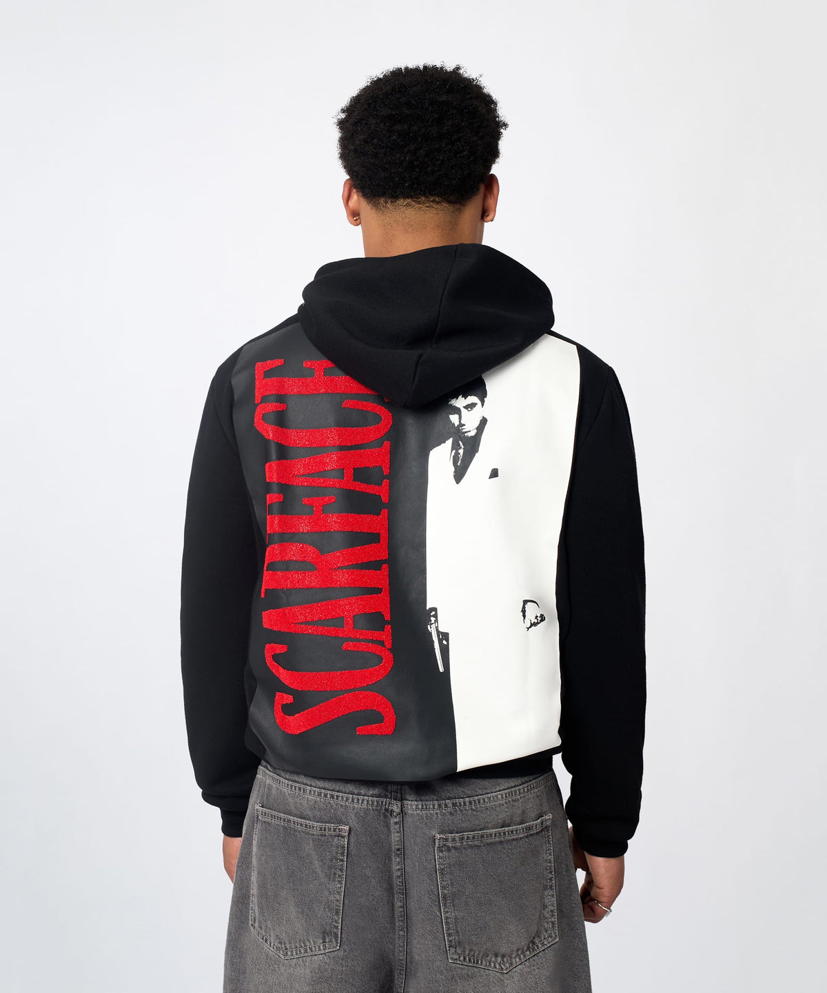Reason Clothing New | Scarface Tony Montana Graphic Back Print Hoodie - Black