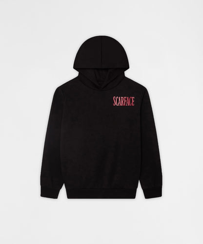 Reason Clothing New | Scarface Tony Montana Graphic Back Print Hoodie - Black