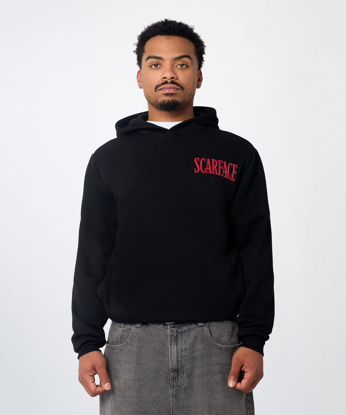Reason Clothing New | Scarface Tony Montana Graphic Back Print Hoodie - Black