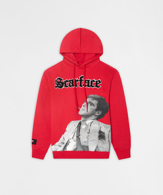 Reason Clothing Hot Sale | Scarface Kingpin Graphic Fleece Hoodie - Red
