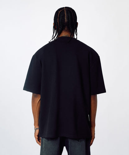 Reason Clothing Recommended | Untouchable Chenille Patched Short Sleeve Tee - Black