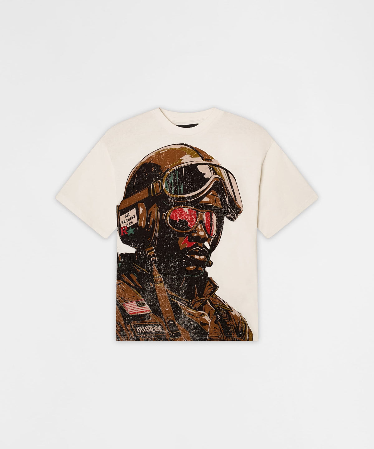 Reason Clothing Exclusive | Soldier Respect All Short Sleeve Tee - Cream