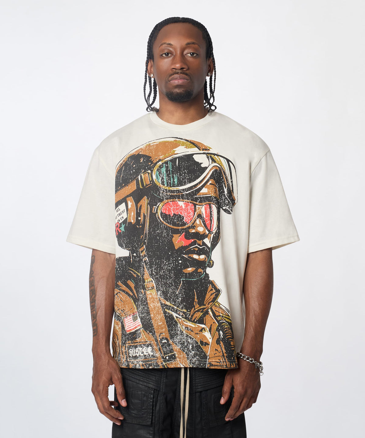 Reason Clothing Exclusive | Soldier Respect All Short Sleeve Tee - Cream