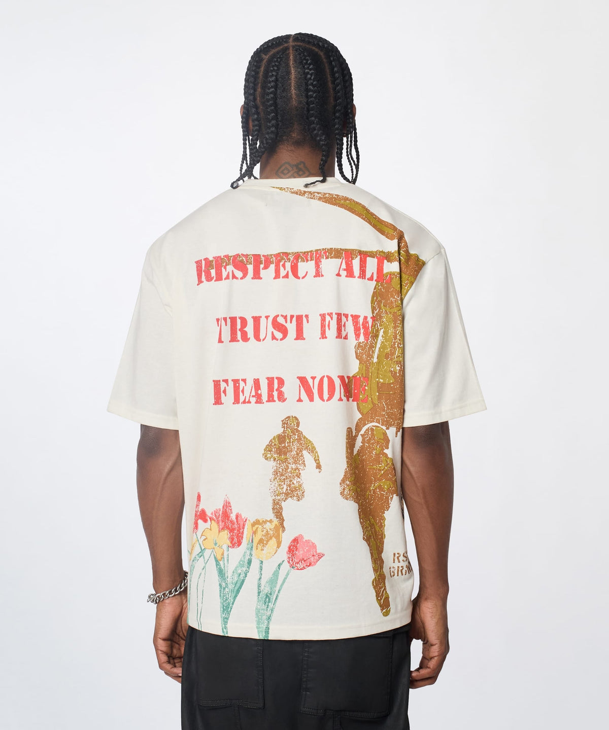Reason Clothing Exclusive | Soldier Respect All Short Sleeve Tee - Cream