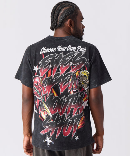 Reason Clothing Best Seller | Move In Silence Washed Short Sleeve Tee - Black
