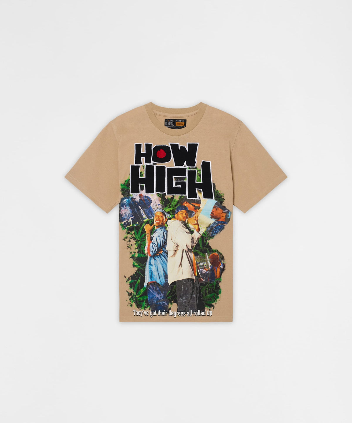 Reason Clothing Classic | How High They've Got Their Degrees Graphic Short Sleeve Tee - Tan