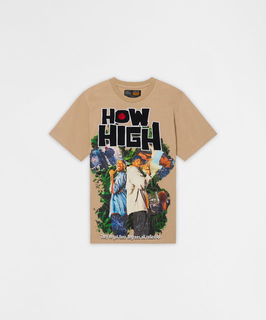 Reason Clothing Classic | How High They've Got Their Degrees Graphic Short Sleeve Tee - Tan