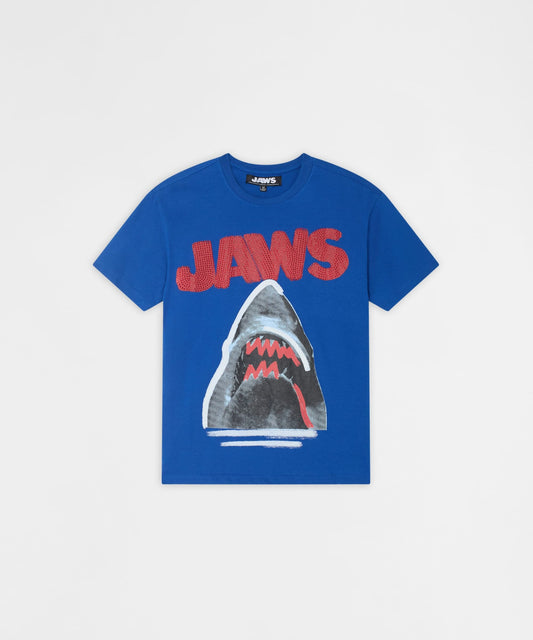 Reason Clothing Top Pick | Jaws White Shark Short Sleeve Tee - Blue