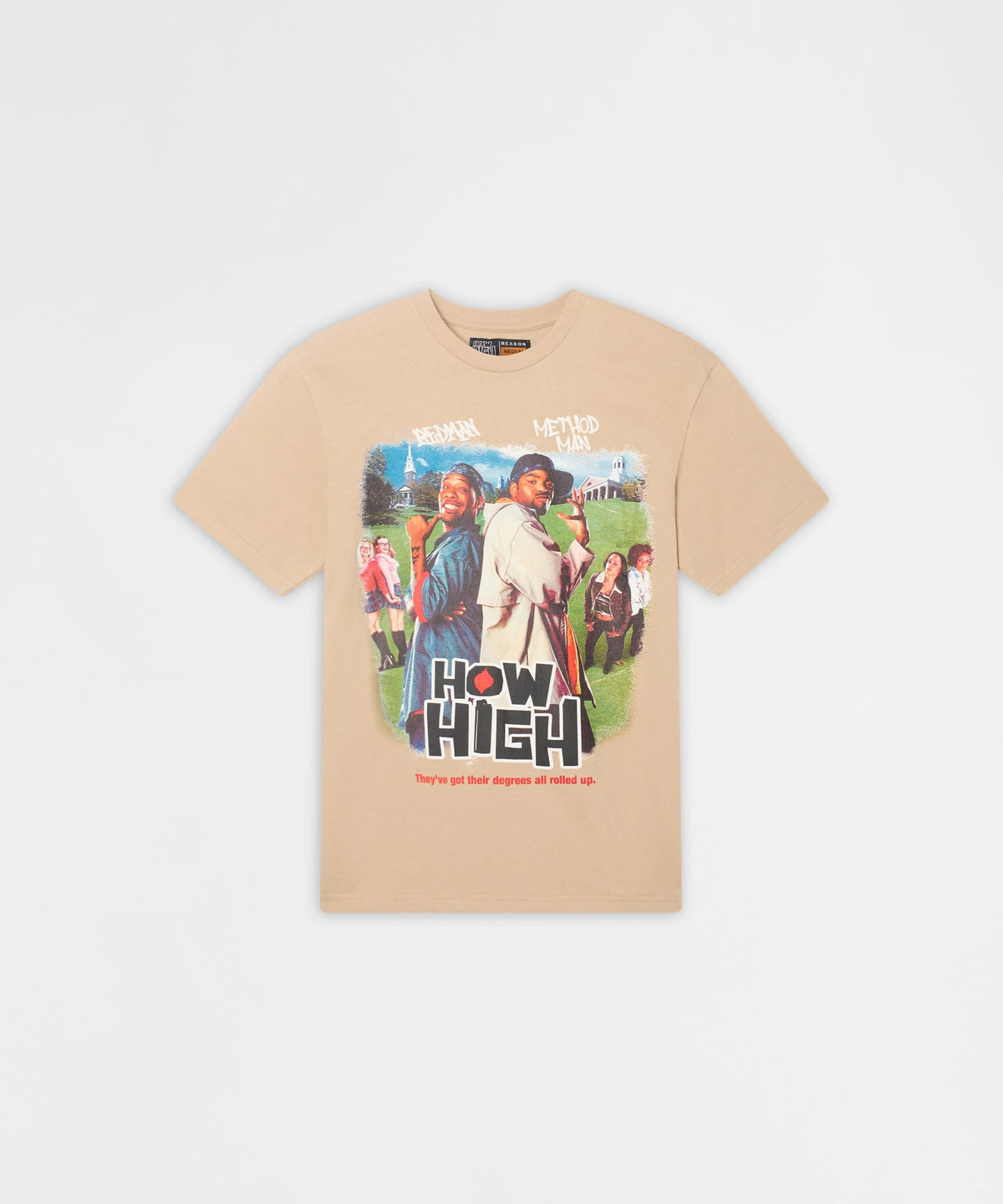Reason Clothing New | How High Poster Graphic Short Sleeve Tee - Sand