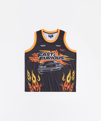 Reason Clothing Top Pick | Fast & Furious Burnout Women's Plus Size Sleeveless Basketball Jersey