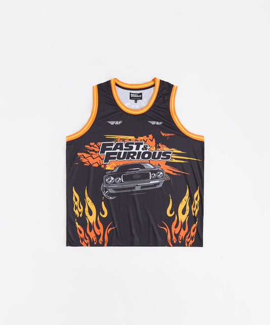 Reason Clothing Top Pick | Fast & Furious Burnout Women's Plus Size Sleeveless Basketball Jersey