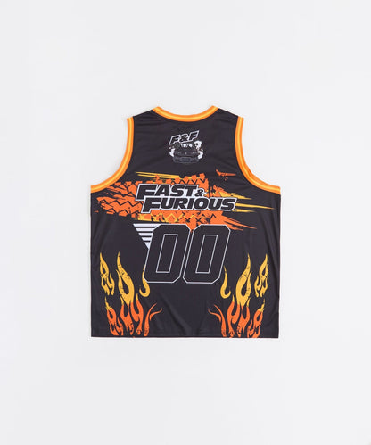 Reason Clothing Top Pick | Fast & Furious Burnout Women's Plus Size Sleeveless Basketball Jersey