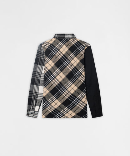 Reason Clothing Featured | Snakes Flannel Checkered Button Down Long Sleeve Shirt - Grey