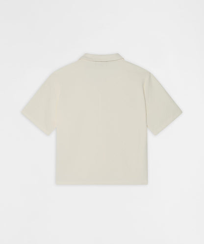 Reason Clothing Special Offer | Essential Button-Down Textured Short Sleeve Shirt - Beige