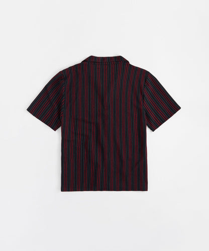 Reason Clothing Featured | Nightshift Jacquard Button Down Short Sleeve Knit Shirt - Black