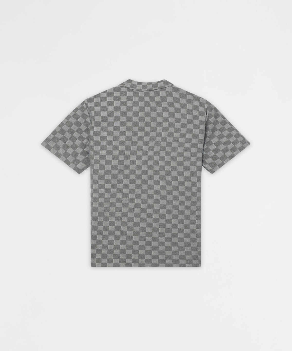 Reason Clothing Everyday | Checkerboard Viscose Button-Down Shirt - Grey