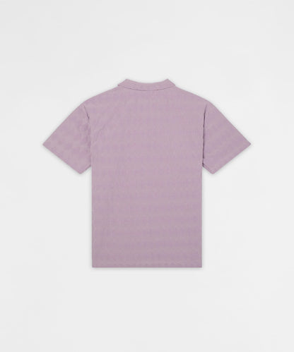 Reason Clothing Essential | Diamond Plate Viscose Short Sleeve Shirt - Mauve