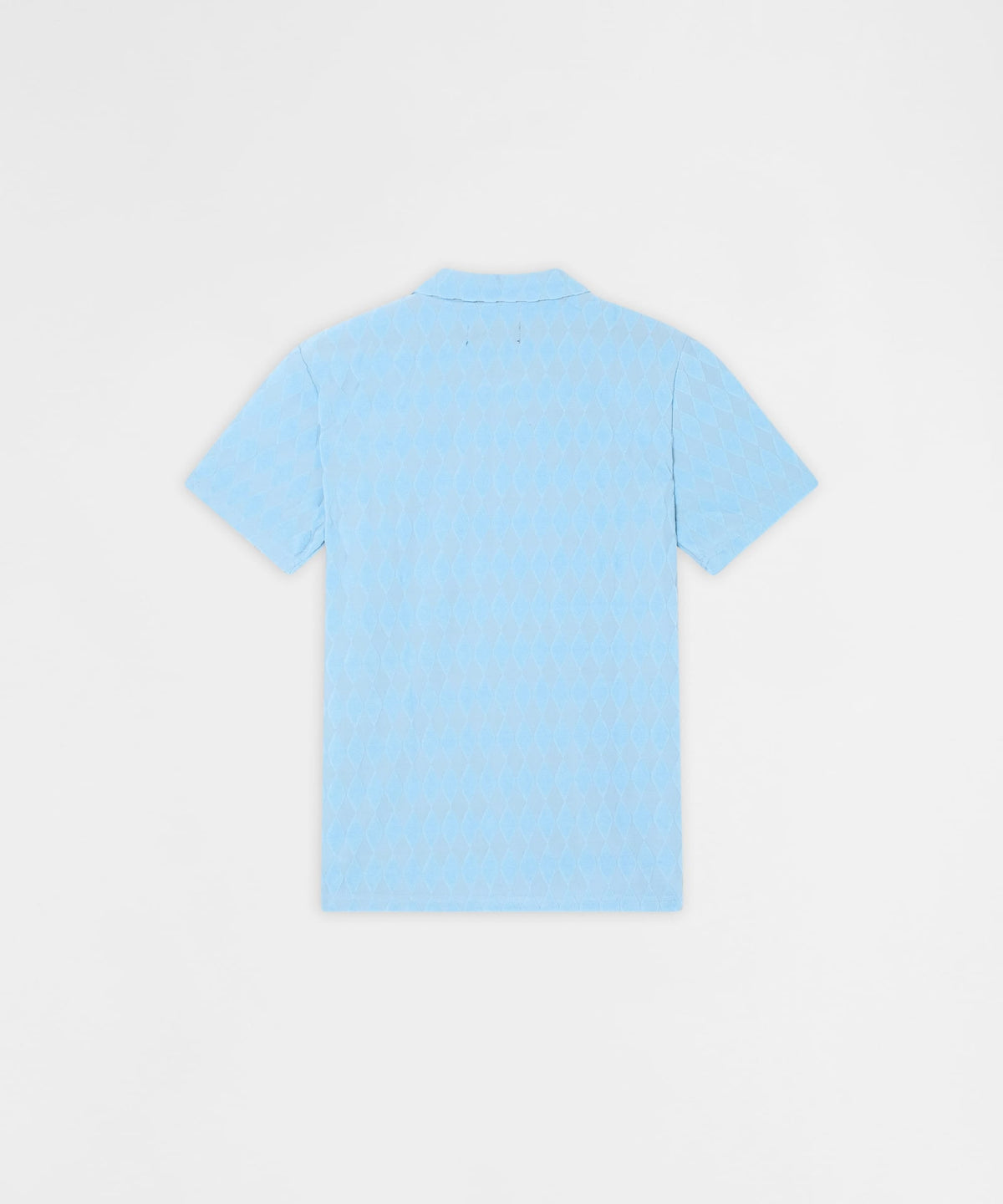Reason Clothing Featured | Diamond Plate Viscose Short Sleeve Shirt - Light Blue