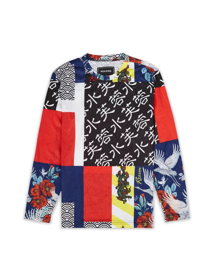 Reason Clothing Quality | Swans All Over Print Long Sleeve Tee