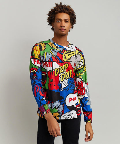 Reason Clothing Top Pick | Money Drip Allover Print Long Sleeve Tee