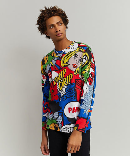 Reason Clothing Top Pick | Money Drip Allover Print Long Sleeve Tee