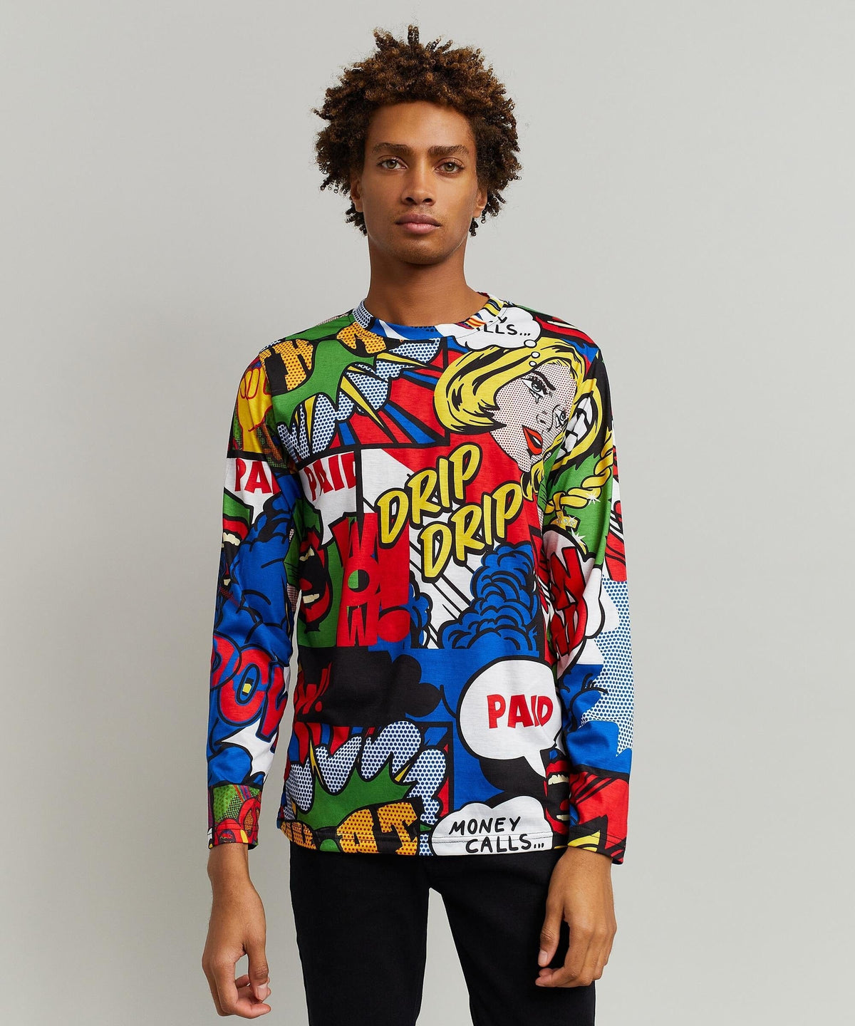 Reason Clothing Top Pick | Money Drip Allover Print Long Sleeve Tee