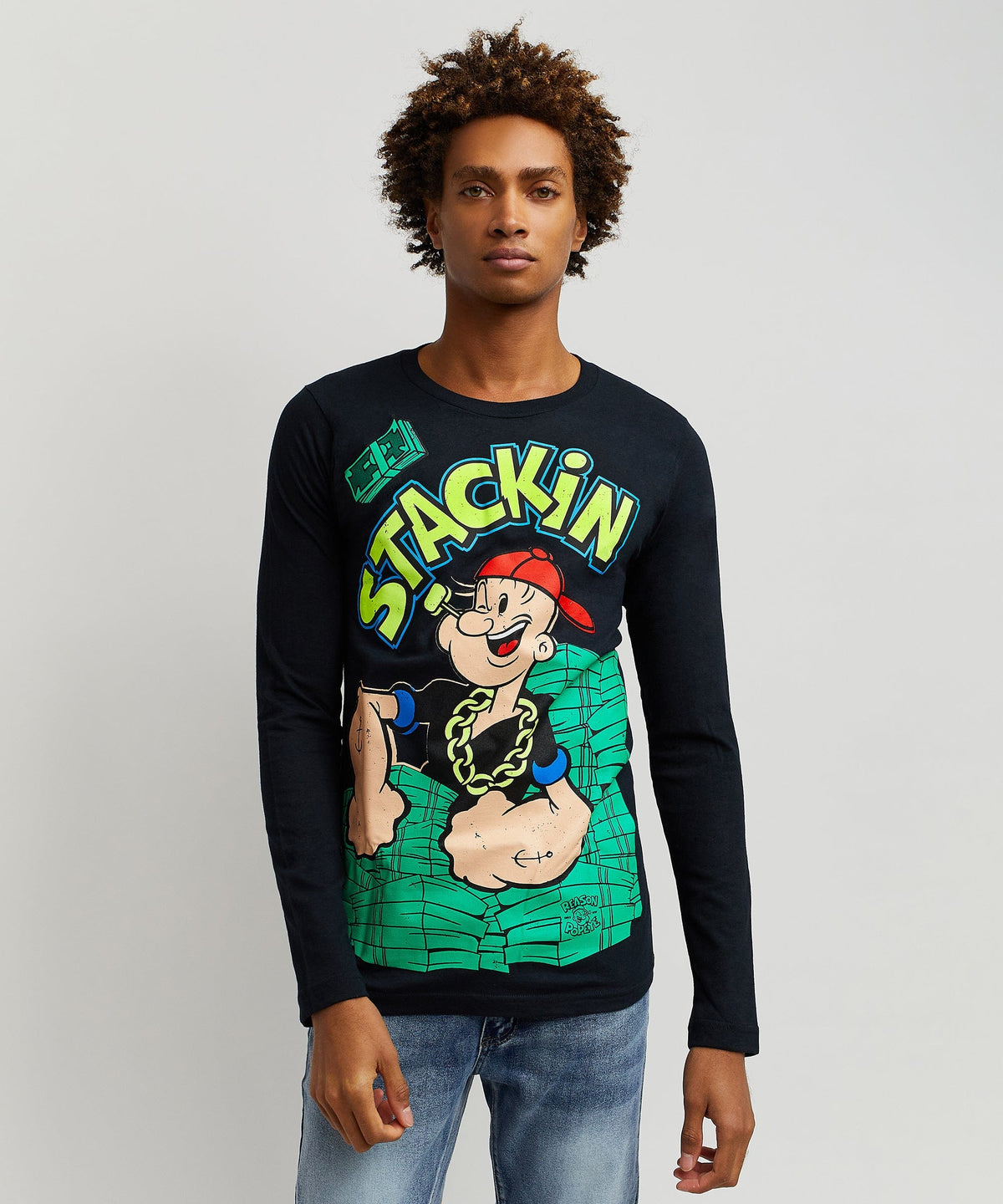 Reason Clothing Quality | Popeye Stackin Long Sleeve Tee