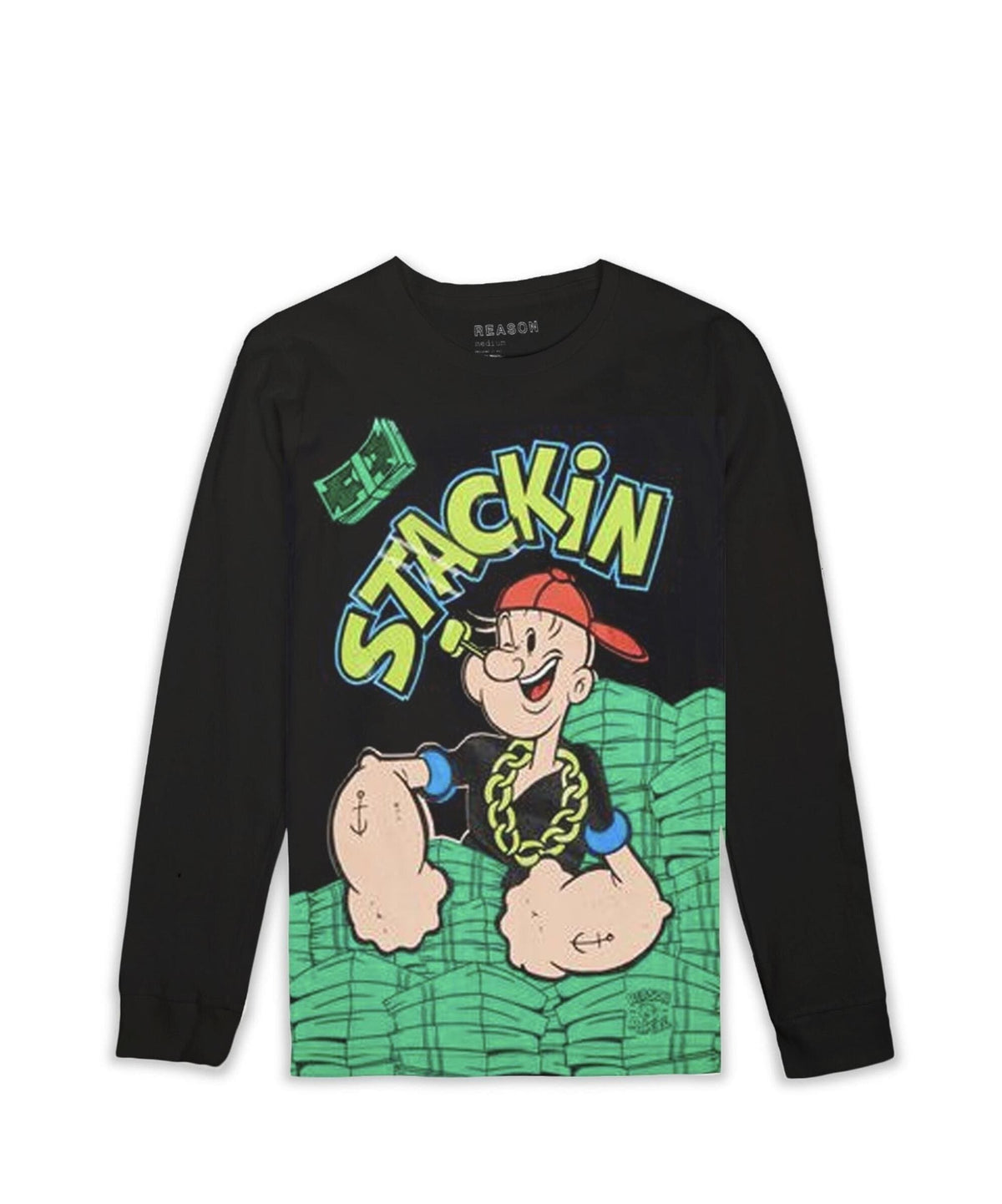 Reason Clothing Quality | Popeye Stackin Long Sleeve Tee