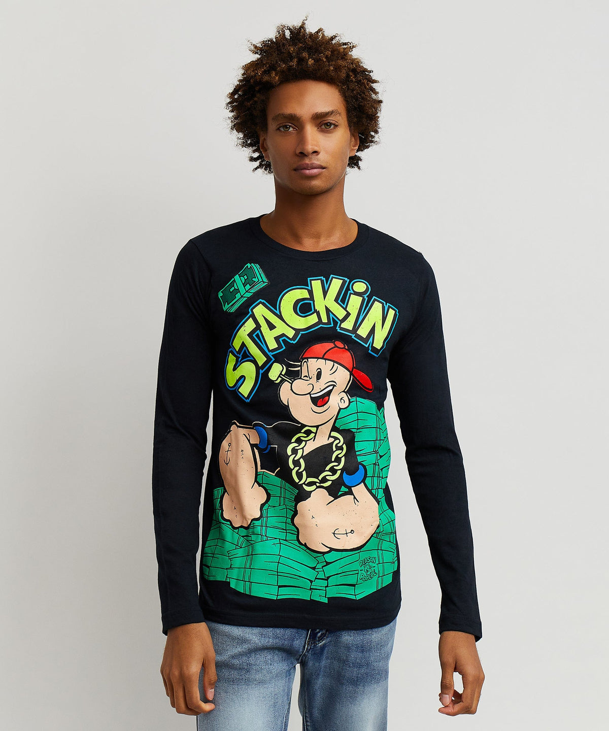 Reason Clothing Quality | Popeye Stackin Long Sleeve Tee