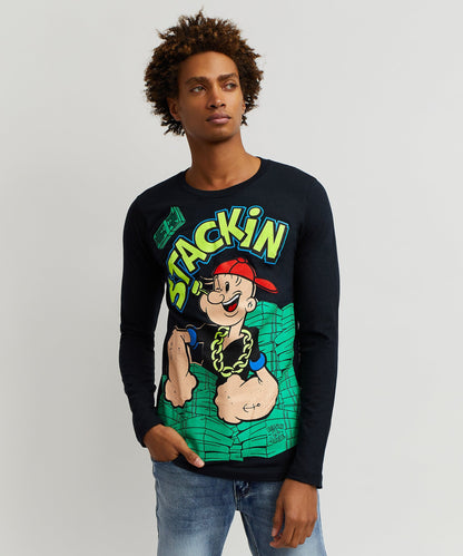 Reason Clothing Quality | Popeye Stackin Long Sleeve Tee