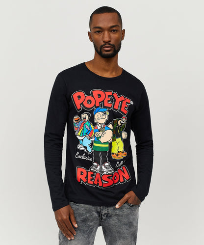 Reason Clothing Trusted | Popeye Vintage Flex Long Sleeve Tee